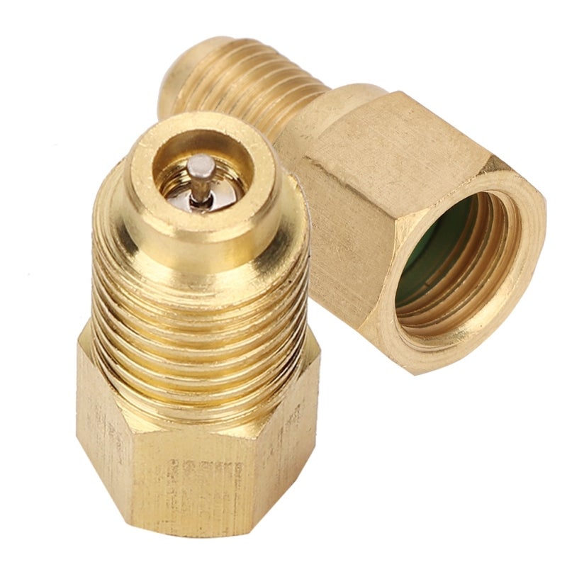 R134A Air Conditioner Adapter 1/4SAE 1/2ACME Connector - High Quality Brass Construction - Durable Conversion for US EU Refrigeration Tools - Image 2
