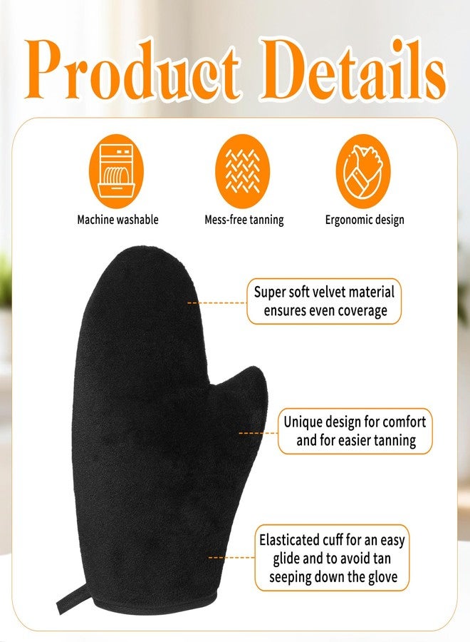 Apausvcm 4 Packs Self Tanning Mitts, Double Sided Reusable Sunless Tanning Mittens - Image 3