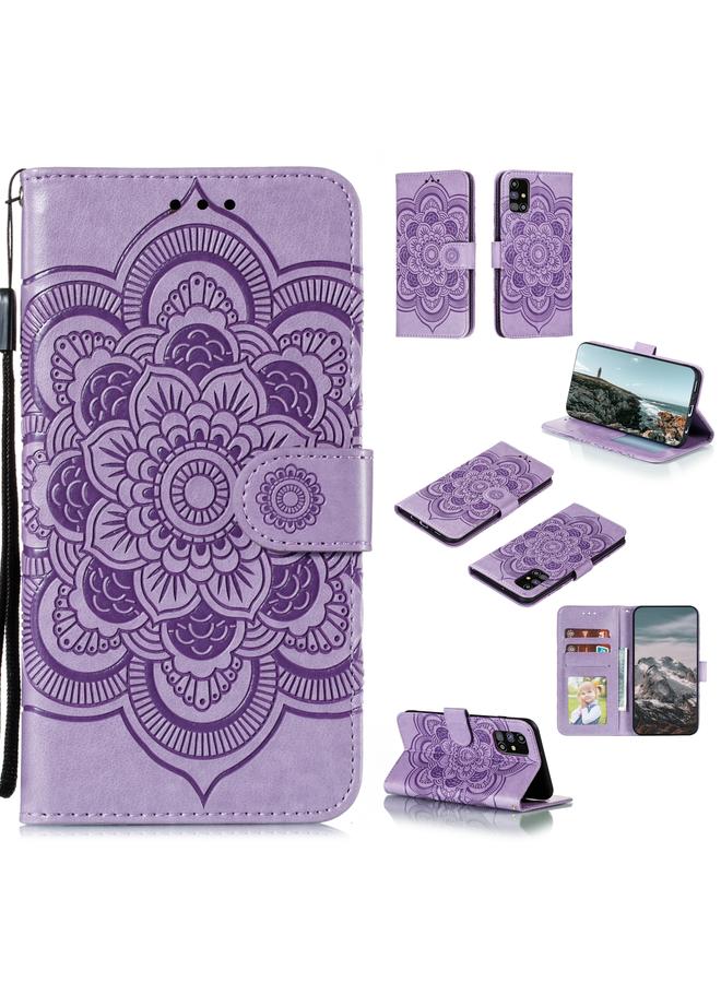 S-TOP Case For Samsung Galaxy M31s Mandala Embossing Pattern Horizontal Flip PU Leather Case with Holder & Card Slots & Walle & Lanyard - Image 1