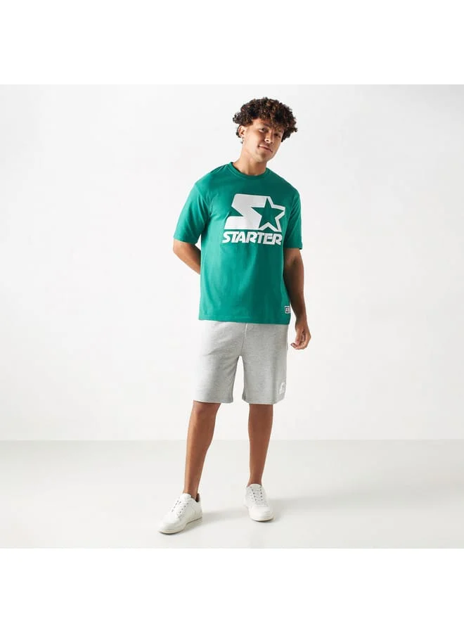 STARTER Starter Print Crew Neck T-shirt with Short Sleeves