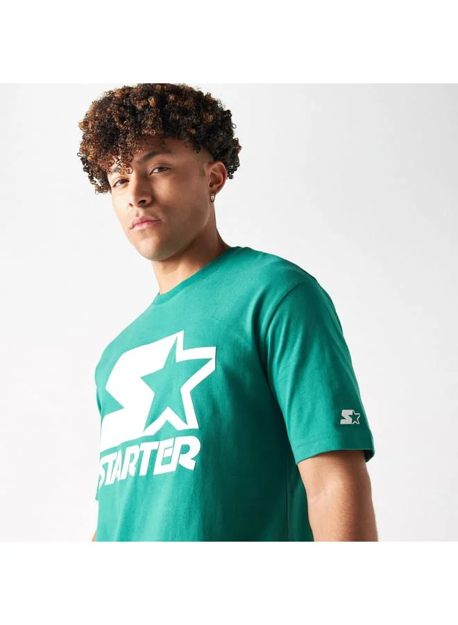 STARTER Starter Print Crew Neck T-shirt with Short Sleeves
