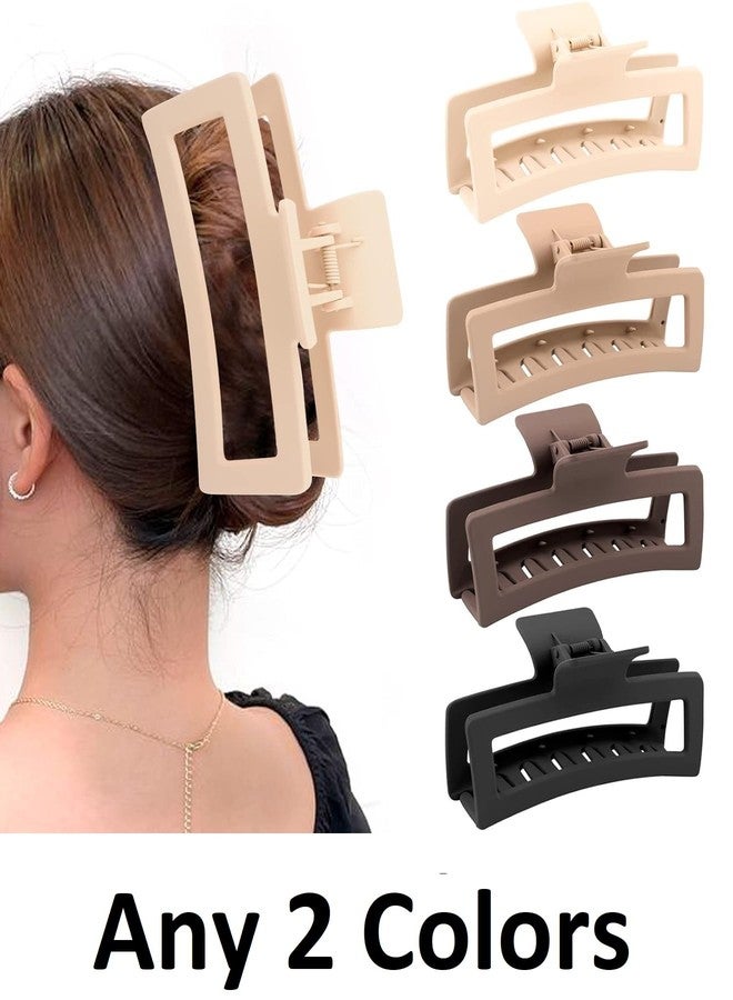 RHOSYN HAIR ACCESSORIES Extra Large Jumbo Barrattes XXL Claw Clutchers Clips, Big Claw Clips for Long Thick/Thin Curly Hair, Hair Accessories for Women and Girls(2 Pieces Random Colors) - Image 2
