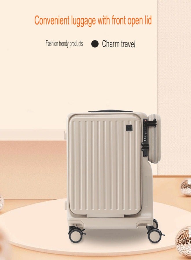 NKX Premium Expandable Aluminum Frame & PC Suitcase With USB charging port and C type, 20 inch - Image 2