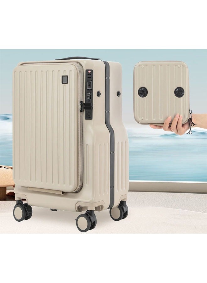 NKX Premium Expandable Aluminum Frame & PC Suitcase With USB charging port and C type, 20 inch - Image 5