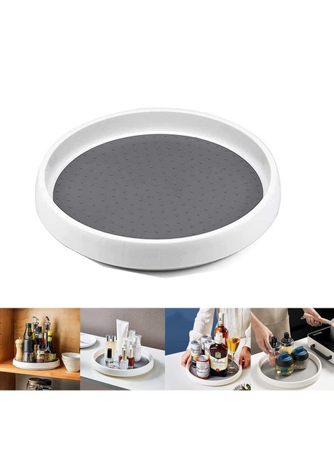360 Rotating Storage Rack Pantry Shelf Home Lazy Turntable Tray Kitchen Condiment Carousel for Cabinet Bathroom Party Display Stand Organizer Jars Holder