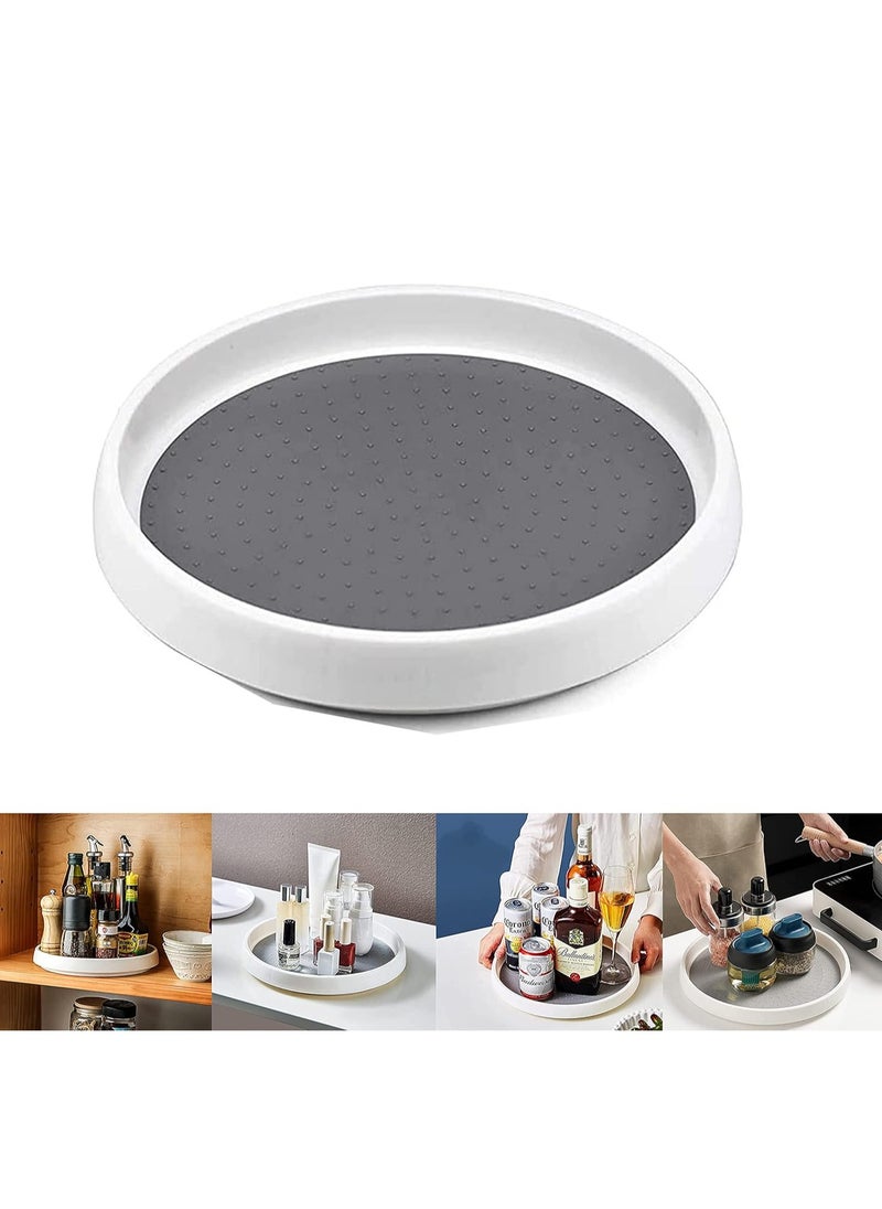 360 Rotating Storage Rack Pantry Shelf Home Lazy Turntable Tray Kitchen Condiment Carousel for Cabinet Bathroom Party Display Stand Organizer Jars Holder