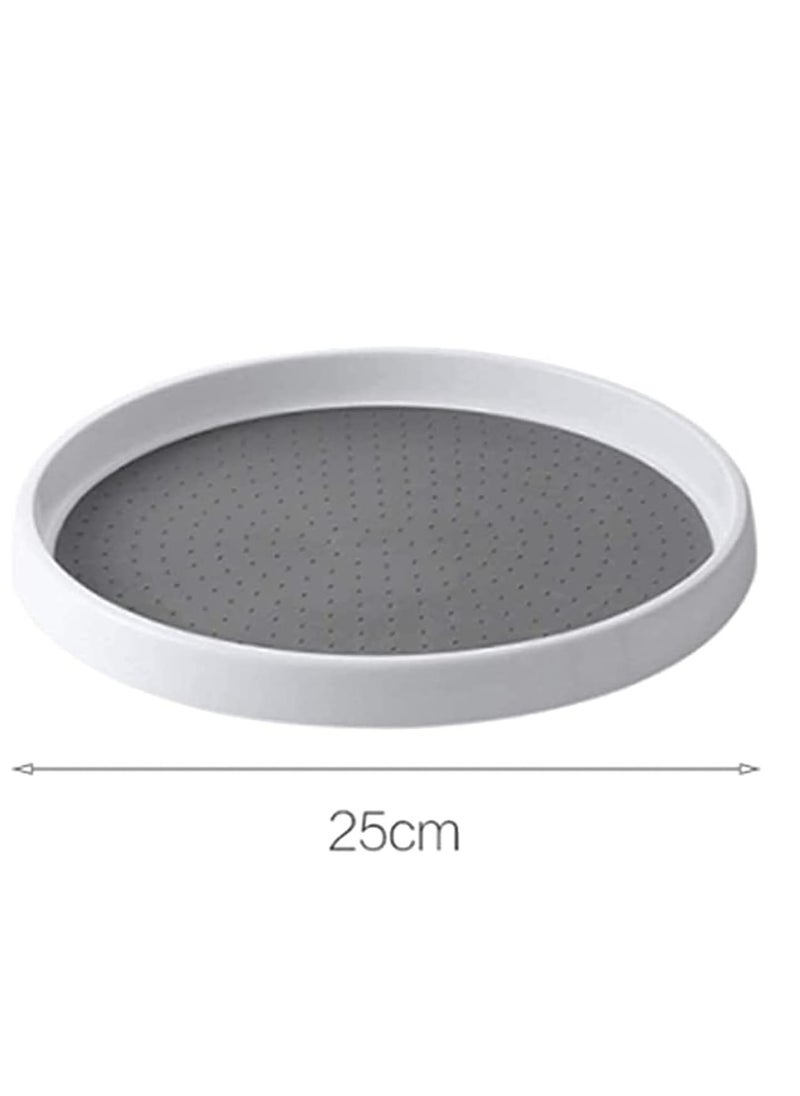 360 Rotating Storage Rack Pantry Shelf Home Lazy Turntable Tray Kitchen Condiment Carousel for Cabinet Bathroom Party Display Stand Organizer Jars Holder