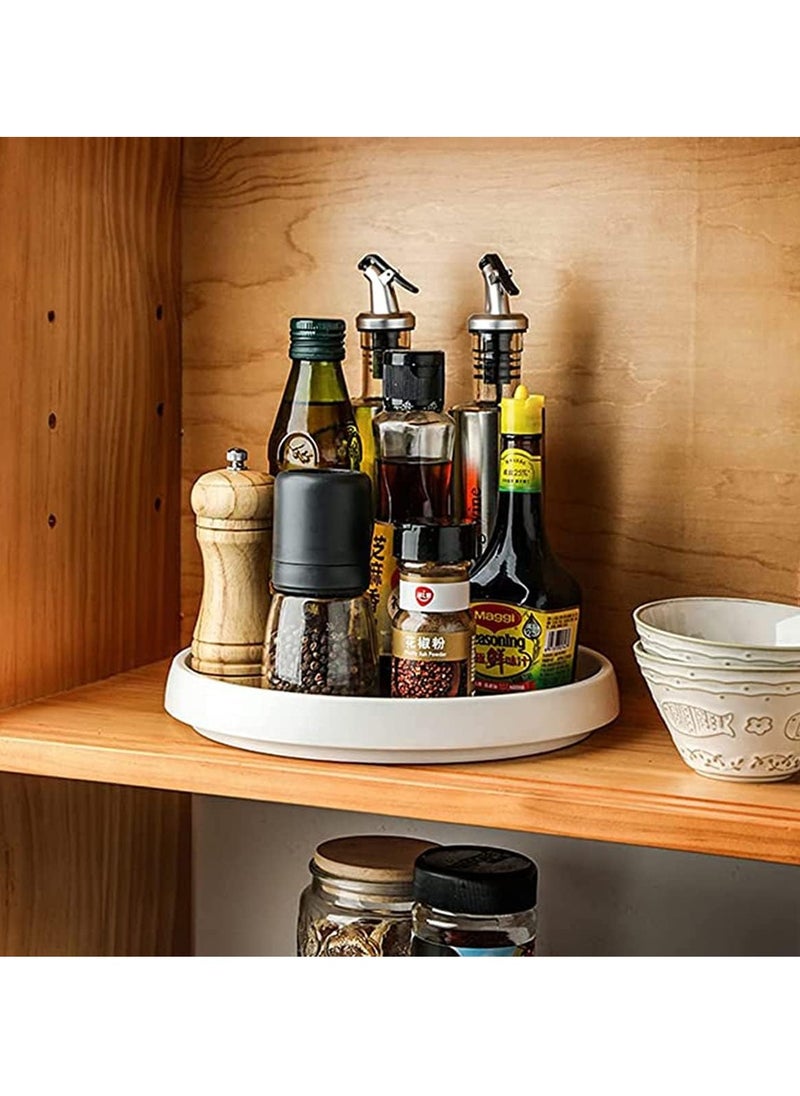 360 Rotating Storage Rack Pantry Shelf Home Lazy Turntable Tray Kitchen Condiment Carousel for Cabinet Bathroom Party Display Stand Organizer Jars Holder