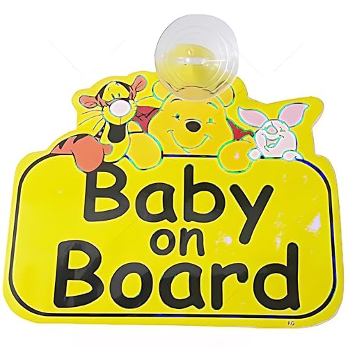 APAV Baby On Board Wall Sticker | Sleeping Infant Alert Pooh Window Decal (Car_Pooh_Pack of_2) - Image 4