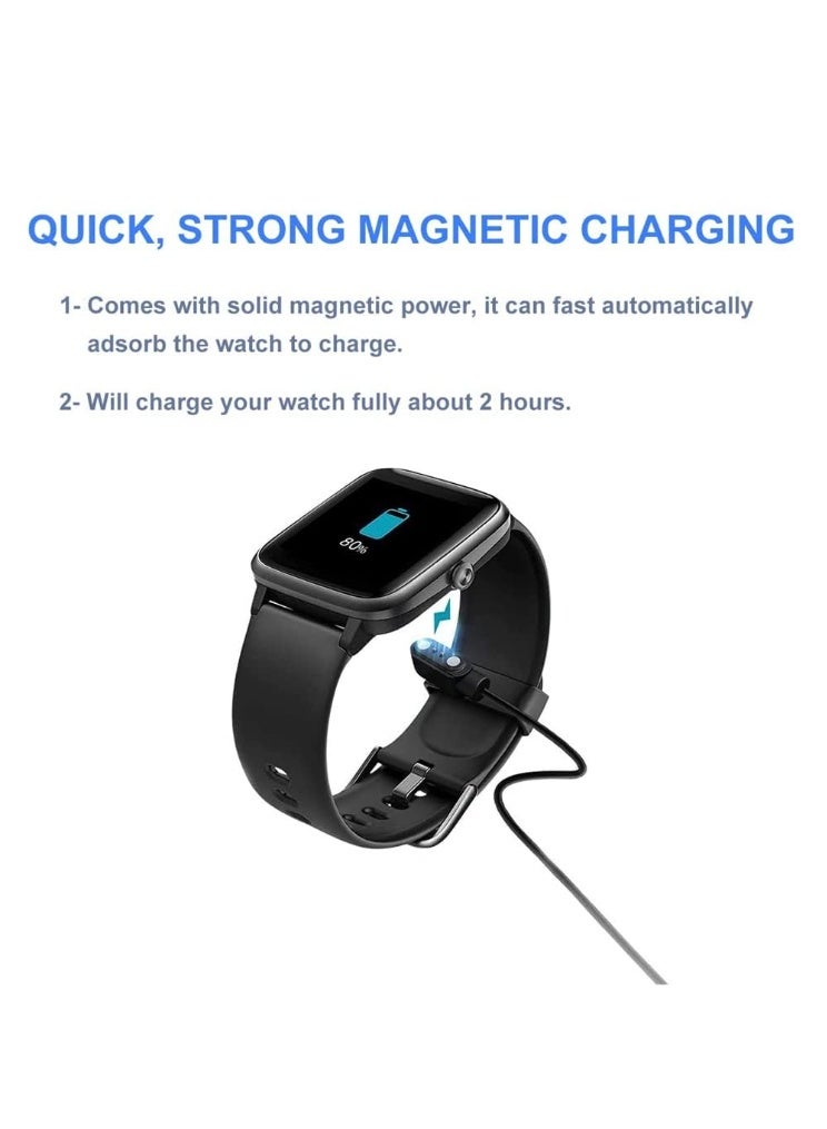 Bukela 1M Charging Cable for Watch – Compatible with ID205U/ID205S/ID205L, Magnetic USB Charger - Image 4