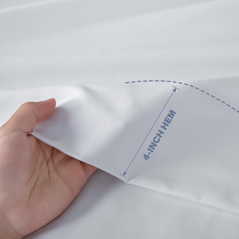 Lavisun Flat Sheets فقط 6 ملاءات علوية حزمة للتجميع لمطاولة التدليك Home Airbnb & Dorm Bed Sheet و Staintain Soft and Breatable Sheets (California King White) - Image 3