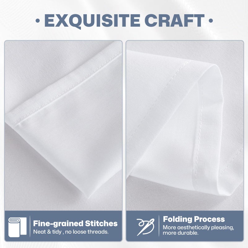 Lavisun Flat Sheets فقط 6 ملاءات علوية حزمة للتجميع لمطاولة التدليك Home Airbnb & Dorm Bed Sheet و Staintain Soft and Breatable Sheets (California King White) - Image 4