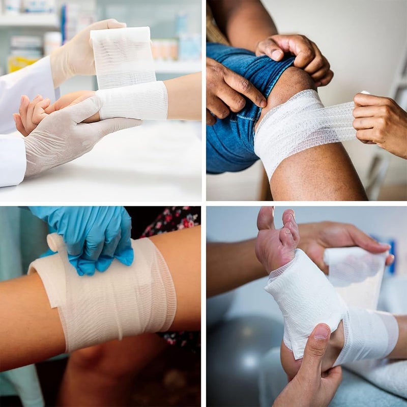 LINXIU Breathable Gauze Wrap 4 Inch x 49 Yards  12 Pack Conforming Stretch Gauze Bandage for First Aid Wound Care - Image 4