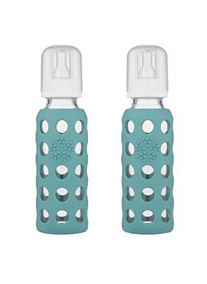 lifefactory - Glass Baby Bottle With Silicone Sleeve 9 Ounce 2 Pack Kale - Image 1