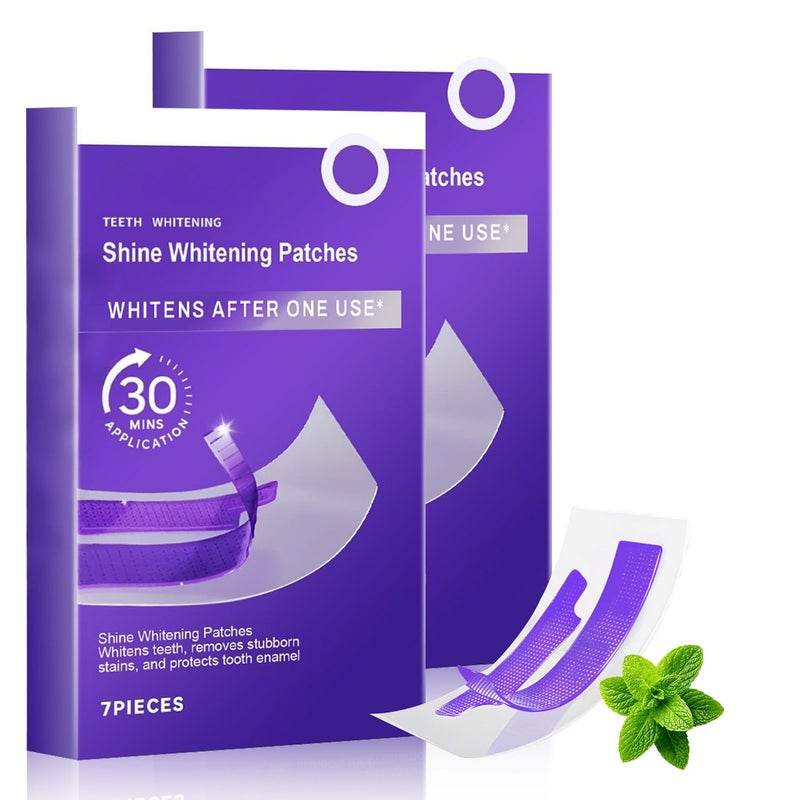 hadaclub Purple Teeth Whitening Strips, Enamel-Safe Sensitive Tooth Purple Kit, Coffee & Smoking Deep Stain Power Removal, Residue-Free Non-Slip(14pairs) - Image 1