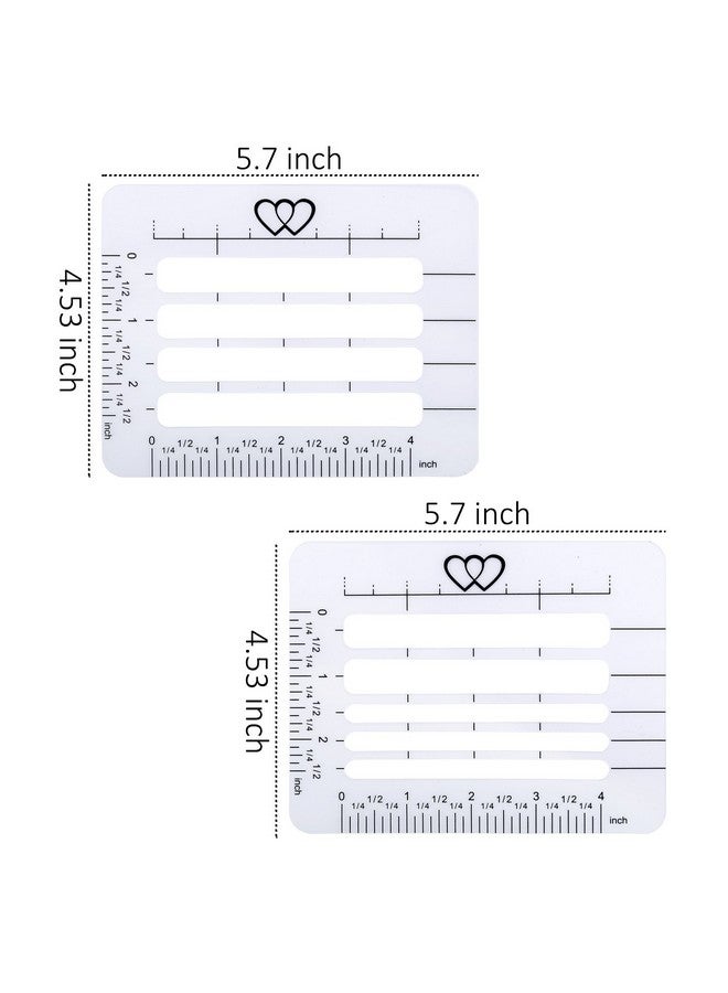 JANYUN 4 Style Envelope Addressing Guide Stencil Templates Ruler Guide Straight Spacing Line Thank You Card For Mother'S Day Valentine'S Day Scrapbooking Template Journal Lettering Writing - Image 3