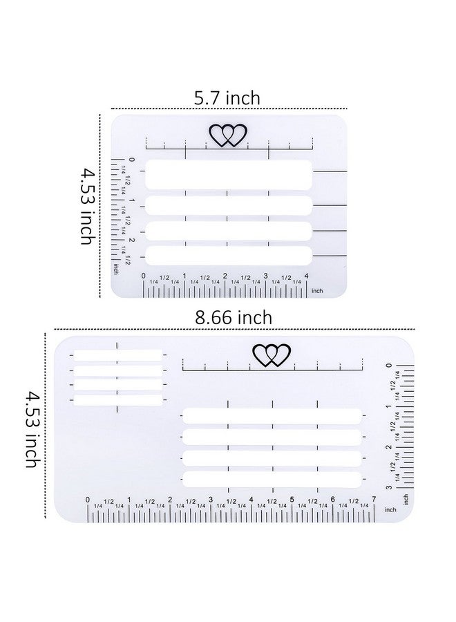 JANYUN 4 Style Envelope Addressing Guide Stencil Templates Ruler Guide Straight Spacing Line Thank You Card For Mother'S Day Valentine'S Day Scrapbooking Template Journal Lettering Writing - Image 2