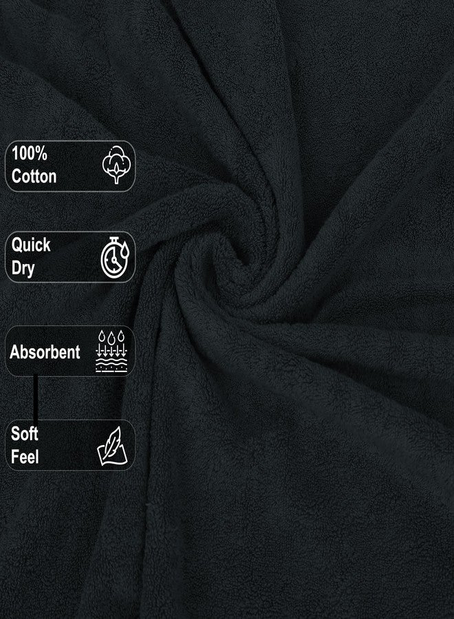 GOLD TEXTILES Luxury Wash Cloths Set of 12, Grey (13x13 Inches) 100% Ring Spun Cotton, Premium Feel with High Absorbancy Ideal Washcloths for Bathroom,Salon, Spa and Gym - Image 3