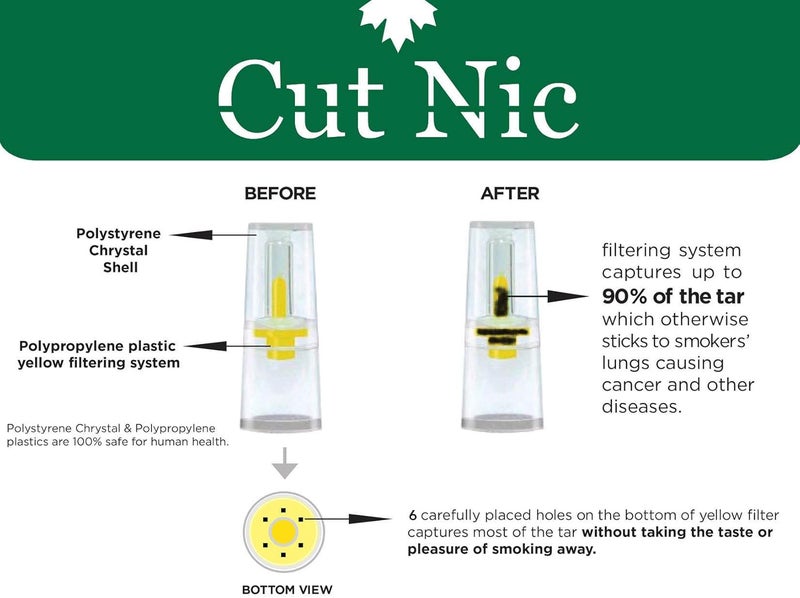 cut nic مرشحات السجائر القابلة للتصرف 6 ثقوب - عبوة اقتصادية بالجملة (1200 في العبوة) تشمل 4 علب سفر - Image 5
