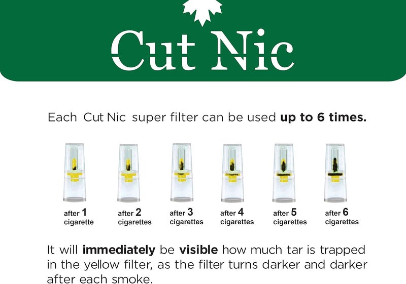 cut nic مرشحات السجائر القابلة للتصرف 6 ثقوب - عبوة اقتصادية بالجملة (1200 في العبوة) تشمل 4 علب سفر - Image 4