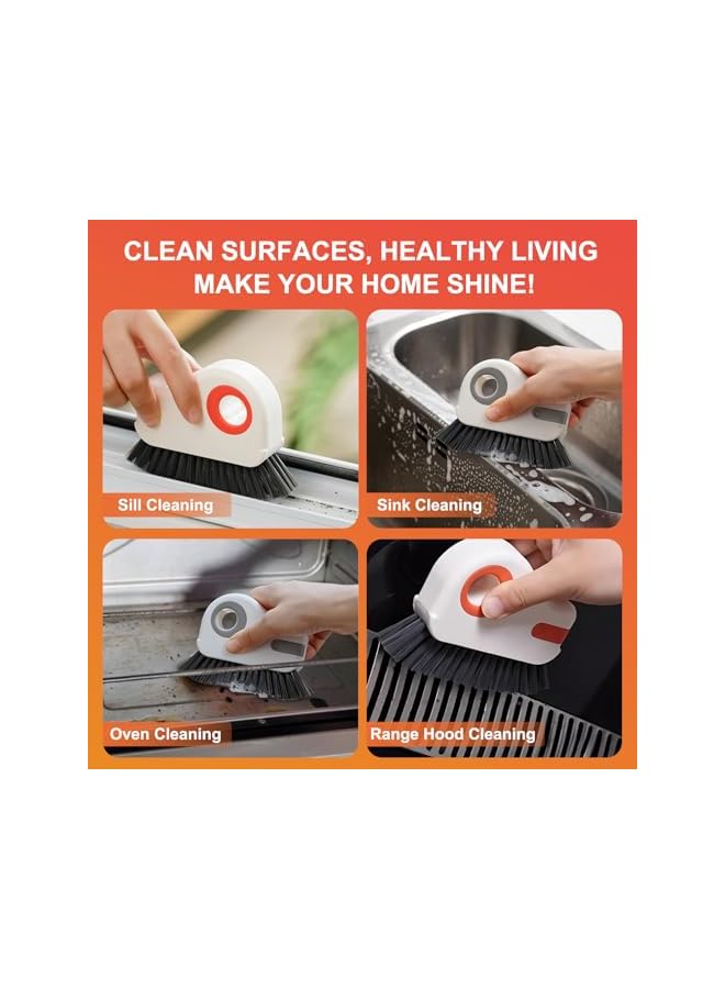 PROMASS Window Track Cleaner, 2 in 1 Groove Cleaning Brush Window Track Cleaning Tools, Multifunction Crevice Cleaning Brush with Hidden Scraper, Household Portable Crevice Cleaning Brushes - Image 5