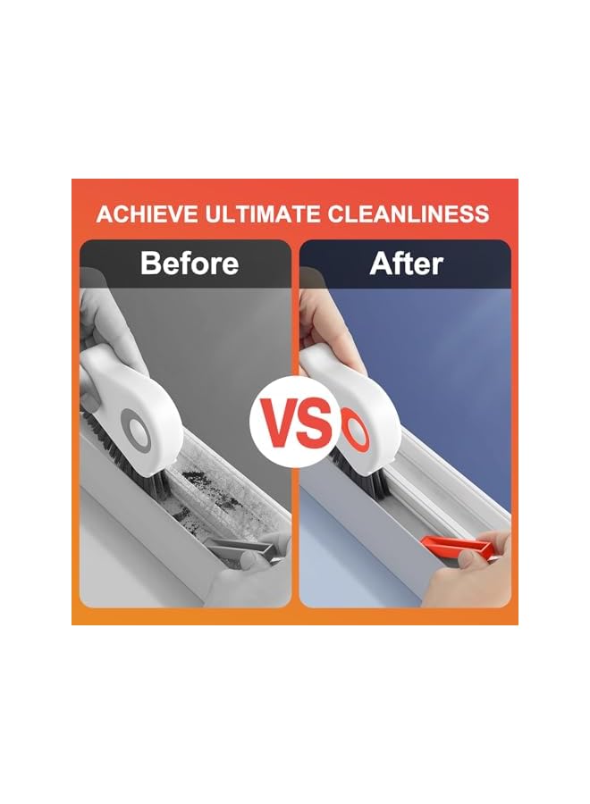 PROMASS Window Track Cleaner, 2 in 1 Groove Cleaning Brush Window Track Cleaning Tools, Multifunction Crevice Cleaning Brush with Hidden Scraper, Household Portable Crevice Cleaning Brushes - Image 4