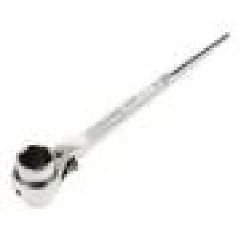 Scaffold Ratchet Wrench: 19mm 24mm Dual-End Size, Integrated Alignment Spike - Ratchet Speed In Tight Spaces, Sturdy One-Piece Design for Construction Sites, Steel Erectors