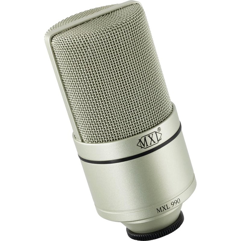 MXL 990 Condenser Microphone for Podcasting, Singing, Home Studio Recording, Gaming & Streaming | Detailed Sound | XLR | Large Diaphragm (Champagne) - Image 2