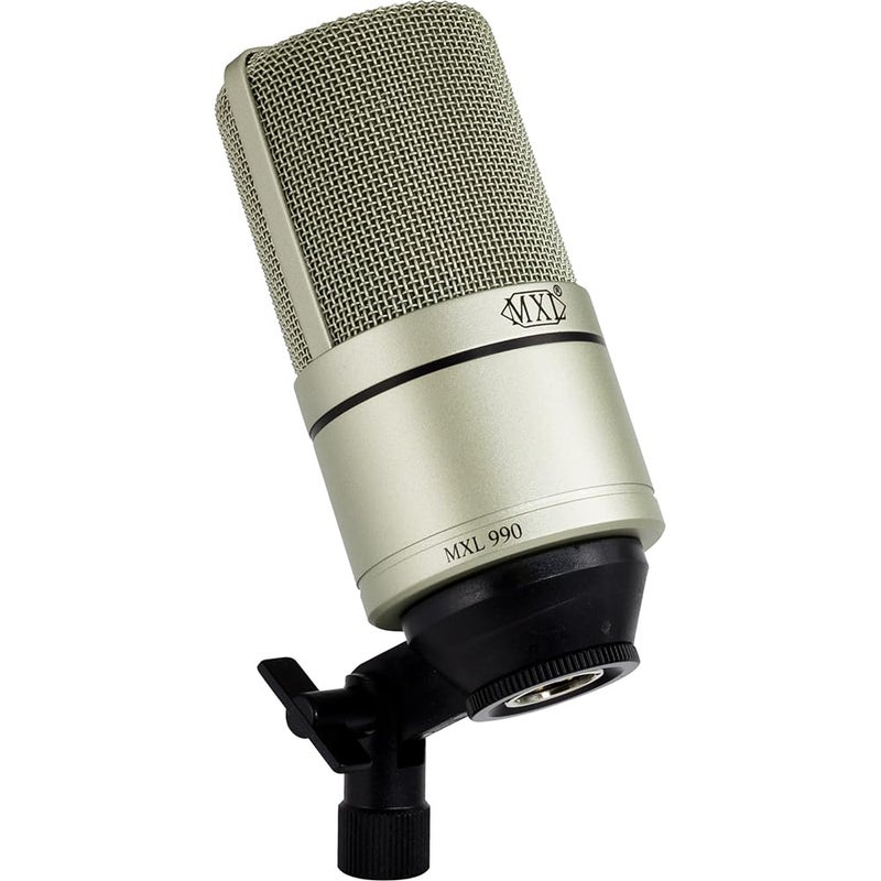 MXL 990 Condenser Microphone for Podcasting, Singing, Home Studio Recording, Gaming & Streaming | Detailed Sound | XLR | Large Diaphragm (Champagne) - Image 3
