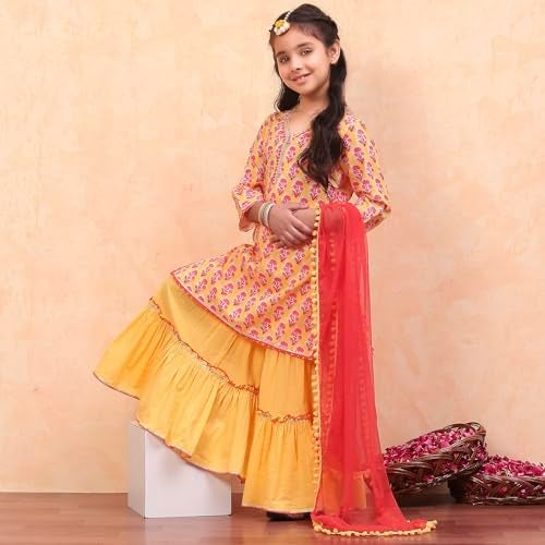 Biba GIRL PRINTED RELAXED KID(KW4991_YELLOW_9) - Image 5