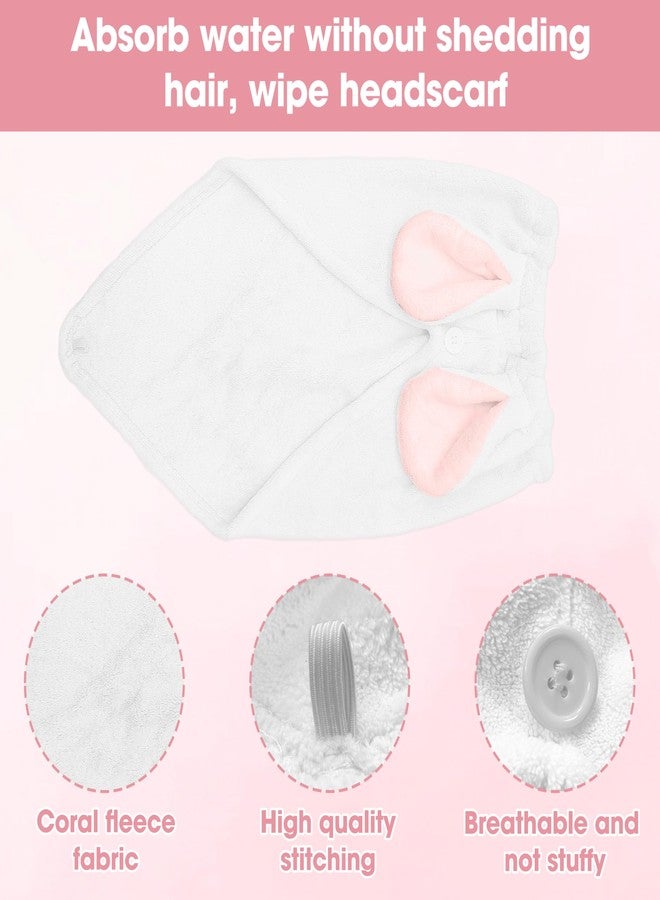 fhgnysm Microfiber Premium Towel Set, Including(Hair Turbans for Wet Hair, Wash Cloth and Bath Towel), Highly Absorbent Towels for Bathroom, Gym, Hotel, and Spa(White) - Image 5