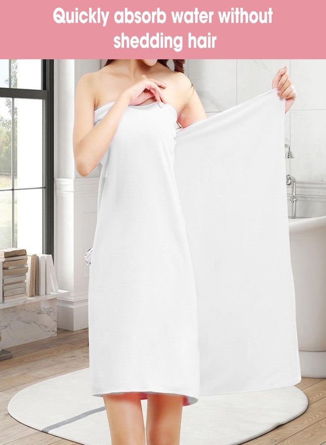 fhgnysm Microfiber Premium Towel Set, Including(Hair Turbans for Wet Hair, Wash Cloth and Bath Towel), Highly Absorbent Towels for Bathroom, Gym, Hotel, and Spa(White) - Image 2