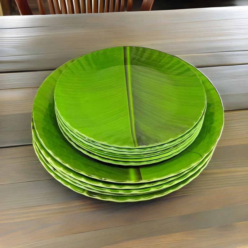 BHOJANWARE Elegance with Our 12-Piece (6 Full & 6 Half Plates) Melamine Round Dinner Plate Set - Perfect for Snacks, Dinner Parties, and Everyday Use! - Image 1