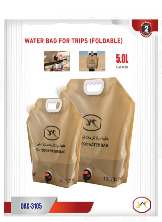 Dac Water Bag For Trips (Foldable) 5L 