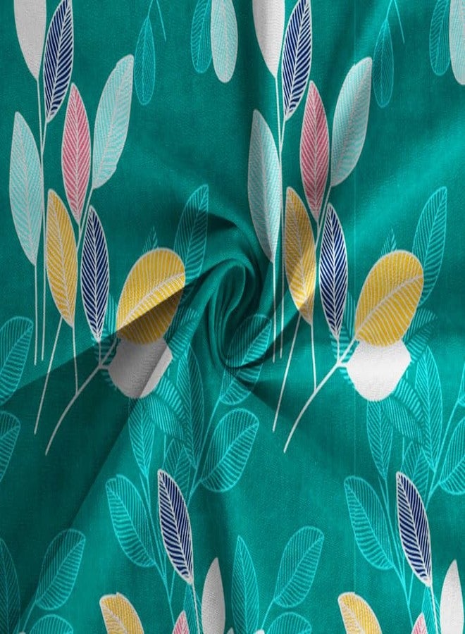 VAS COLLECTIONS Pack of 1 Single Bedsheet with 1 Pillow Covers | 160 TC Soft Brushed Glace Cotton Green - Long Lasting & Wrinkle Free - | 228X152 cm - Image 2