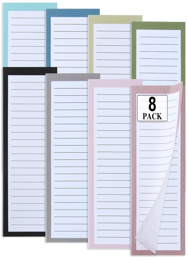 FLIPPED 8 Pack Magnetic Notepads for Refrigerator，Notepads Grocery List Magnet Pad for Fridge,Full Magnet Back Design Notepad for Grocery List, Shopping List, to-Do List, Reminders - Image 1