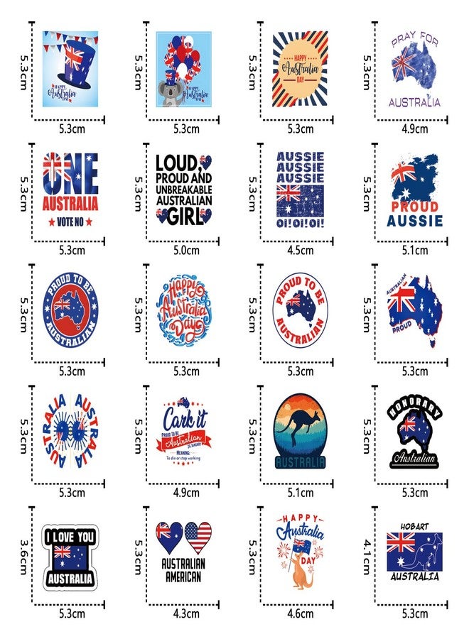 YEESACG 66Pcs Australia Stickers Pack, Vinyl Waterproof Sticker for Water Bottle,Skateboard,Laptop,Phone,Journaling,Scrapbooking Decals for Party Supply - Image 3