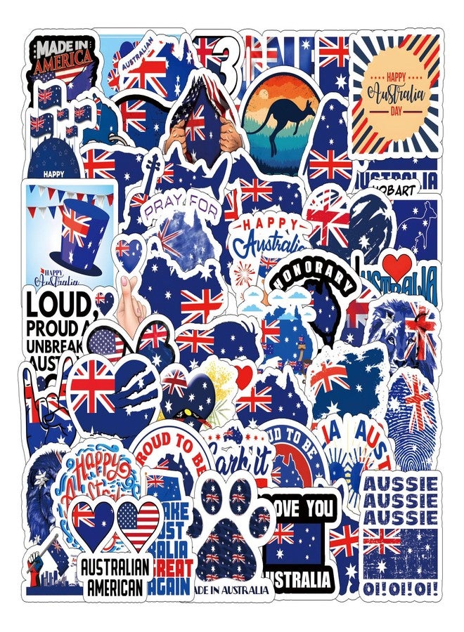 YEESACG 66Pcs Australia Stickers Pack, Vinyl Waterproof Sticker for Water Bottle,Skateboard,Laptop,Phone,Journaling,Scrapbooking Decals for Party Supply - Image 1