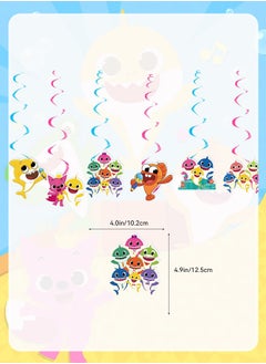Polish'D 38 Pieces Baby Shark Birthday Decorations for Children's Birthday Supplies, Party Decorations Set for Girls Women Men Kids Baby  - Image 3