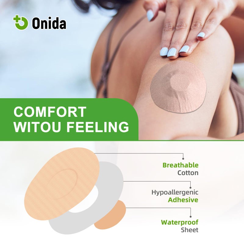 Onida Dexcom G7 Adhesive Patches 20PCS,Waterproof Over Patches for G7 & Stelo Flexible CGM Tape,Pre-Cut Adhesive Medical Tape, Continuous Glucose Monitor Sensor Cover - Image 4