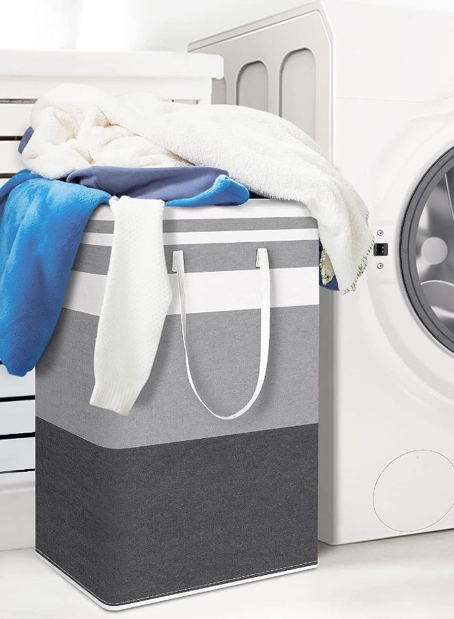 2-pack Laundry Hamper, 75L Collapsible Large Laundry Baskets with Easy Carry Handles, Freestanding Waterproof Clothes Hamper, Storage Basket for Toys Clothes, Laundry Organizer - Image 5