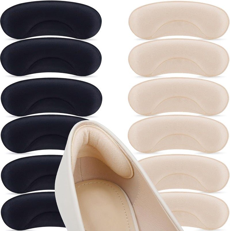 Comfowner 6 Pairs Heel Cushion Pads for Too Big Shoes - Protectors to Prevent Heel Pain, Blisters and Rubbing - Image 1