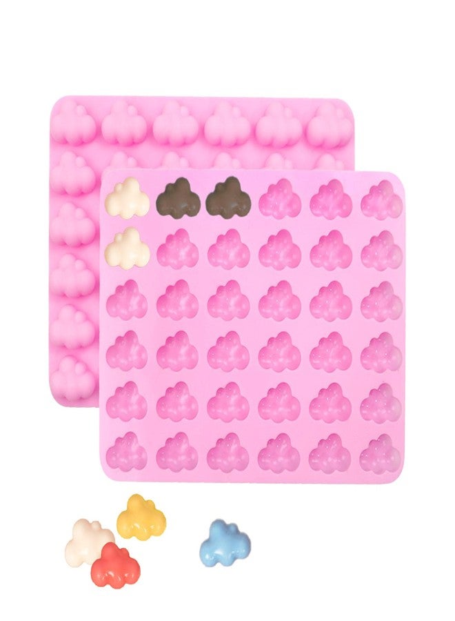 Qancesd 2 Pack Chocolate Molds Silicone Candy Molds Clouds Shaped Fondant Molds Non-Stick Ice Cube Tray DIY Gummy Molds Baking Tools for Jelly Cookie - Image 1