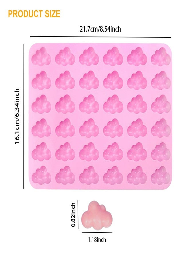 Qancesd 2 Pack Chocolate Molds Silicone Candy Molds Clouds Shaped Fondant Molds Non-Stick Ice Cube Tray DIY Gummy Molds Baking Tools for Jelly Cookie - Image 2