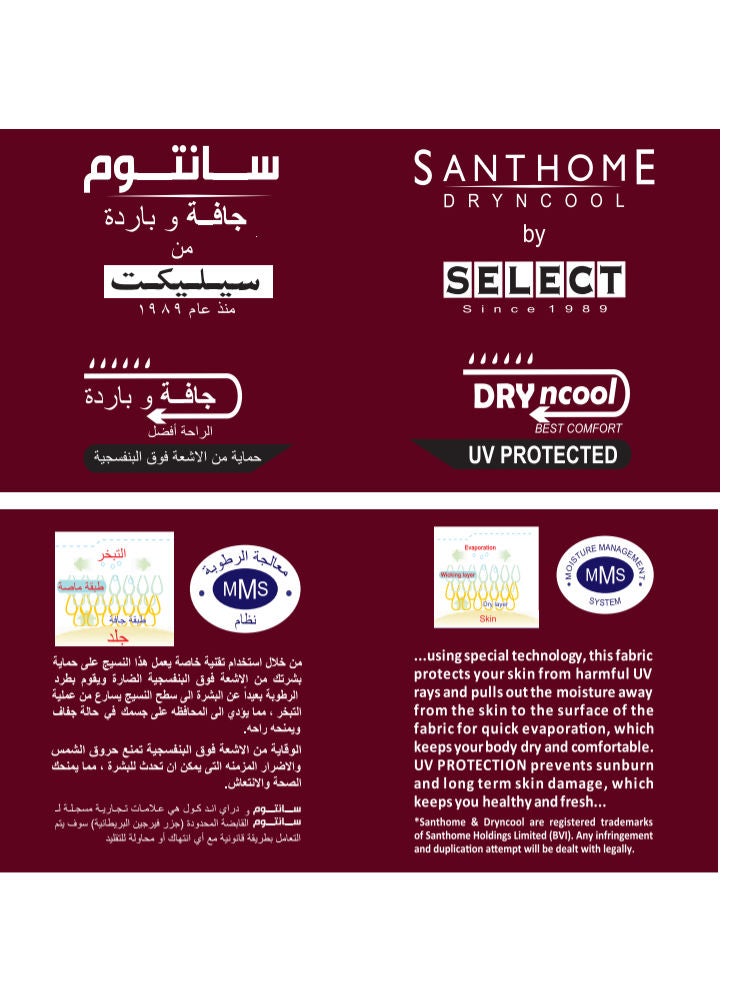 Santhome Basic DryNCool Cotton Polyester Blend Shirt Collared Neck Polo For Men - 3XL - Image 2