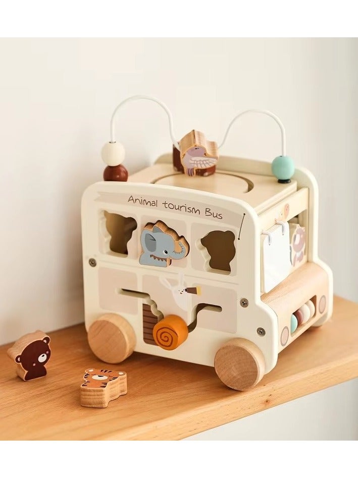 general 8 in 1 Bus Busy Box Toy, Wooden Kids Toy - Image 4