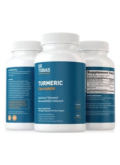 Dr. Tobias Dr Tobias Turmeric Curcumin Supplement with BioPerine and Black Pepper, Extra Strength Curcumin Supplements for Joint Support,1500 mg per dose with 95% Curcuminoids, 120 Vegan Capsules, 60 Servings  - Image 2