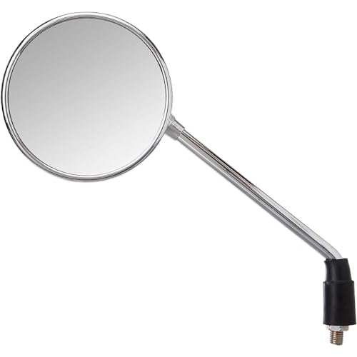 VTRUST Shatterproof Rear View Mirror Compatible for Royal Enfield Classic 350 & Classic 500 | Chrome Finish | Left & Right Side | Heavy Duty Metal Stem | Clear Wide View Bike Side Mirror Set - Image 4