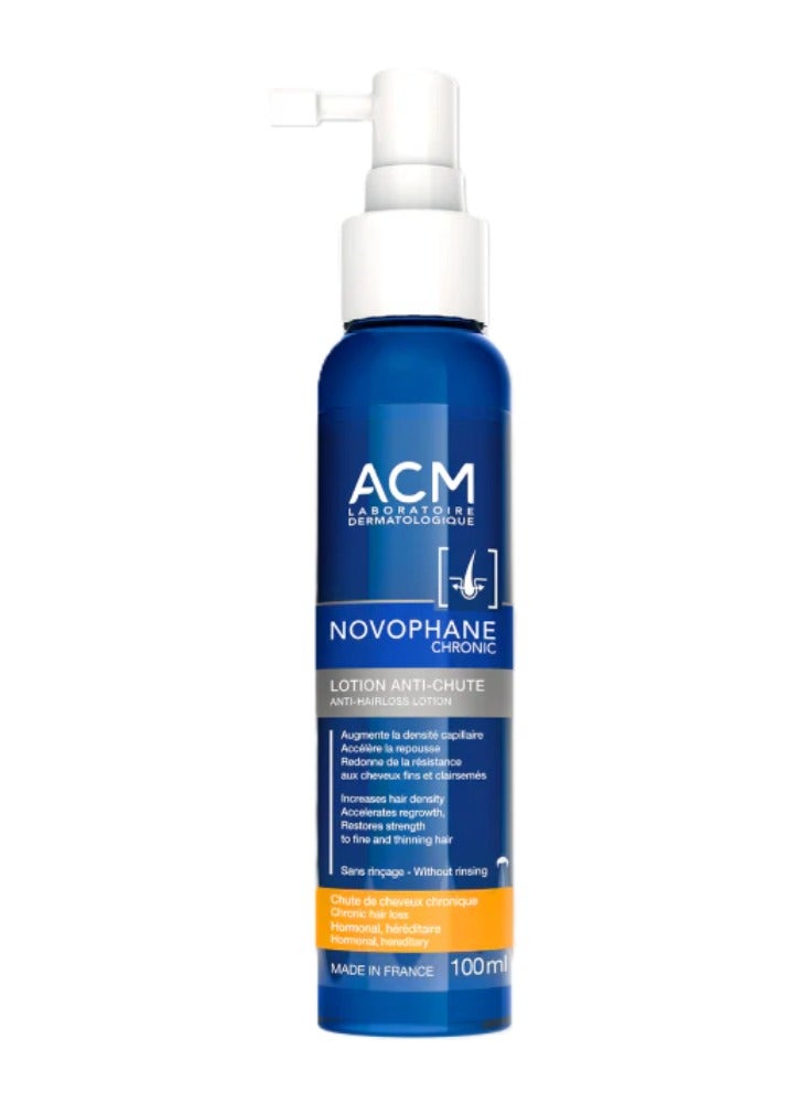 ACM Novophane Chronic Anti-Hair Loss Lotion 100 ml – Reduces Hair Loss, Increases Hair Density & Strength, Suitable for Men and Women - Image 1