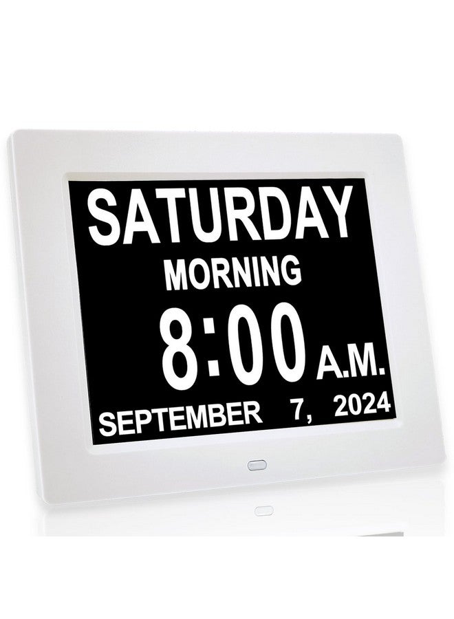 JALL 【New 2024】 Digital Calendar Alarm Day Clock - with 8" Large Screen Display, am pm, Multiple Alarms, for Impaired Vision People, The Aged Seniors, The Dementia, for Desk, Wall Mounted, - Image 1